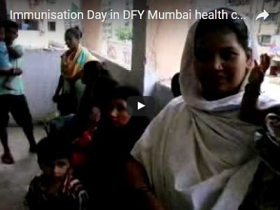 Immunisation Day in DFY Mumbai health centre